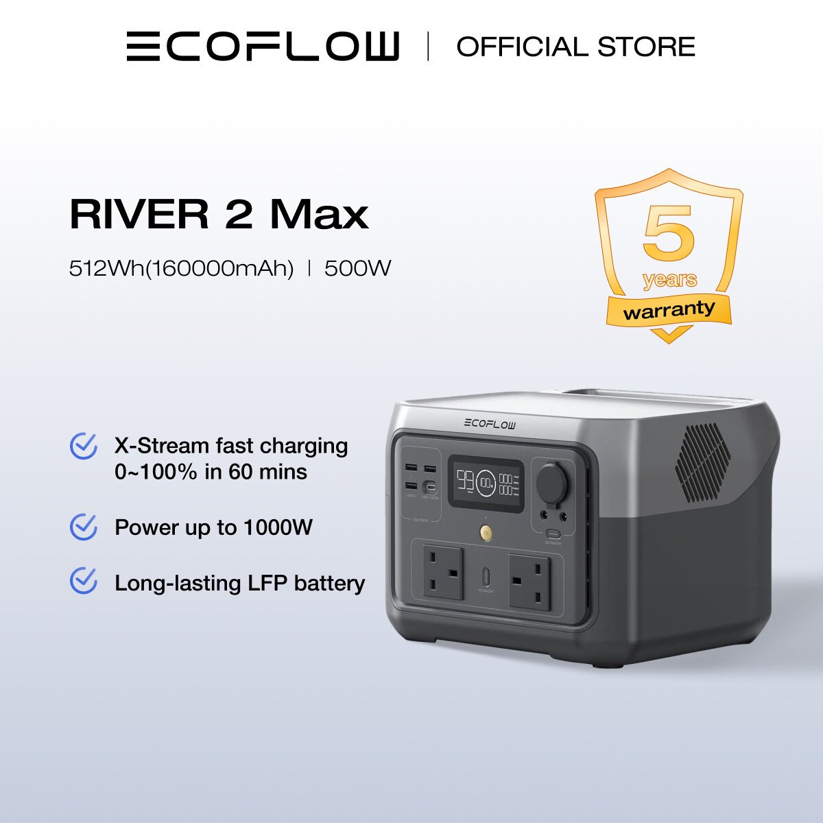EcoFlow River 2 Max 512Wh Solar - Image 2