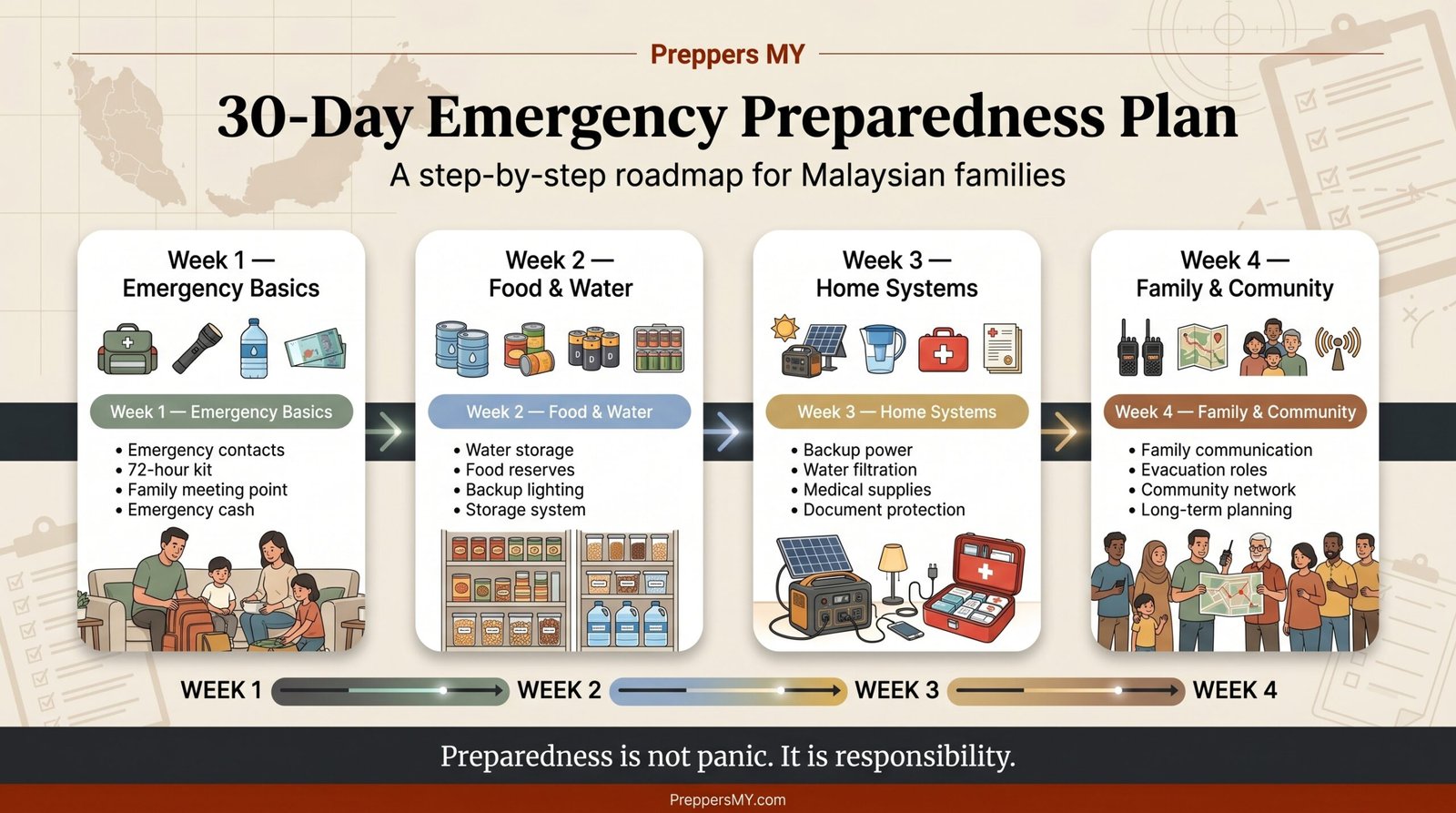 Preparedness Timeline Infographic